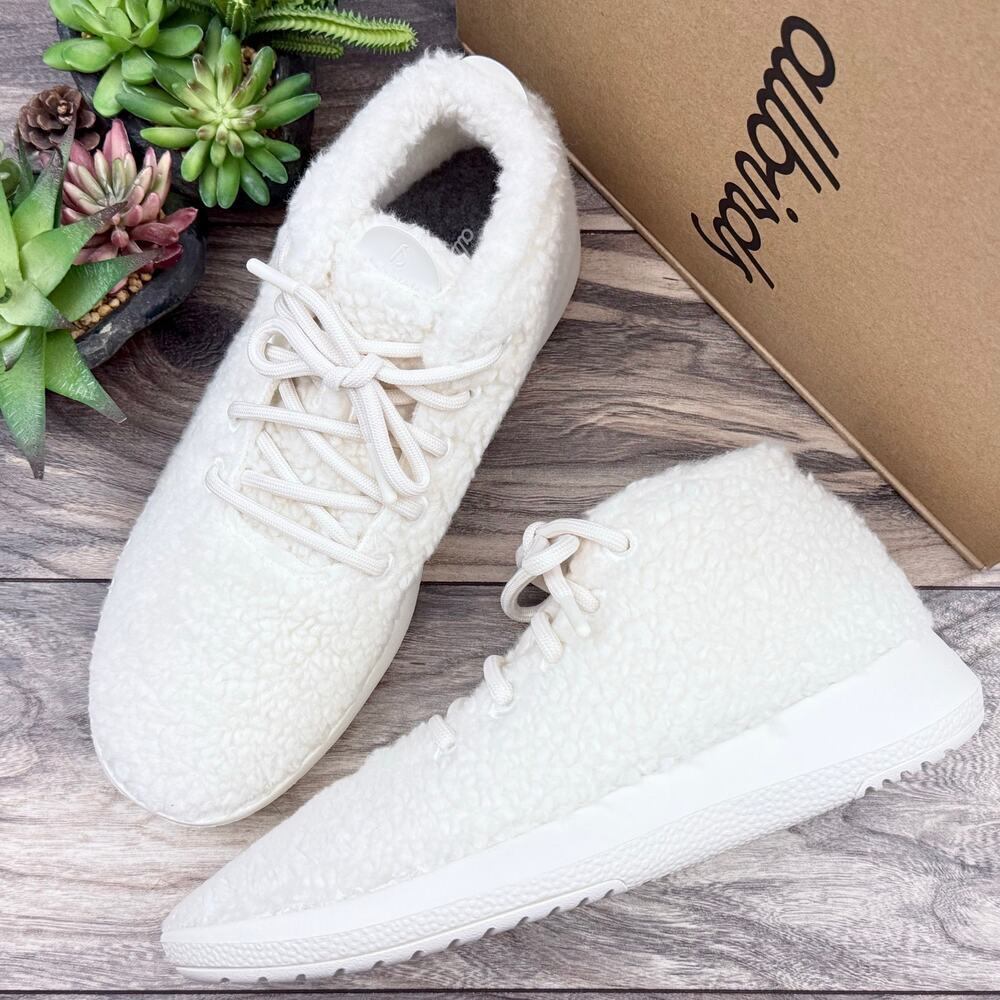NIB Allbirds 10M Wool Runner-Up Mizzle Double Fluff Sneakers Mens Natural White